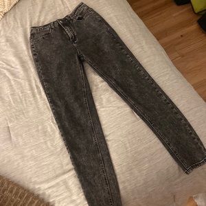 SHEIN black acid wash jeans
